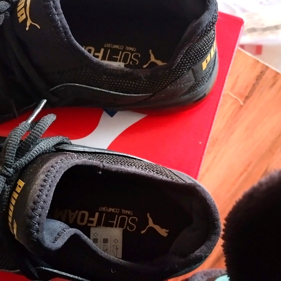 Black/Gold PUMA ELECTRON 2 RUNNING SHOE -SOFT FOAM OPTIMAL COMFORT - Picture 7 of 7